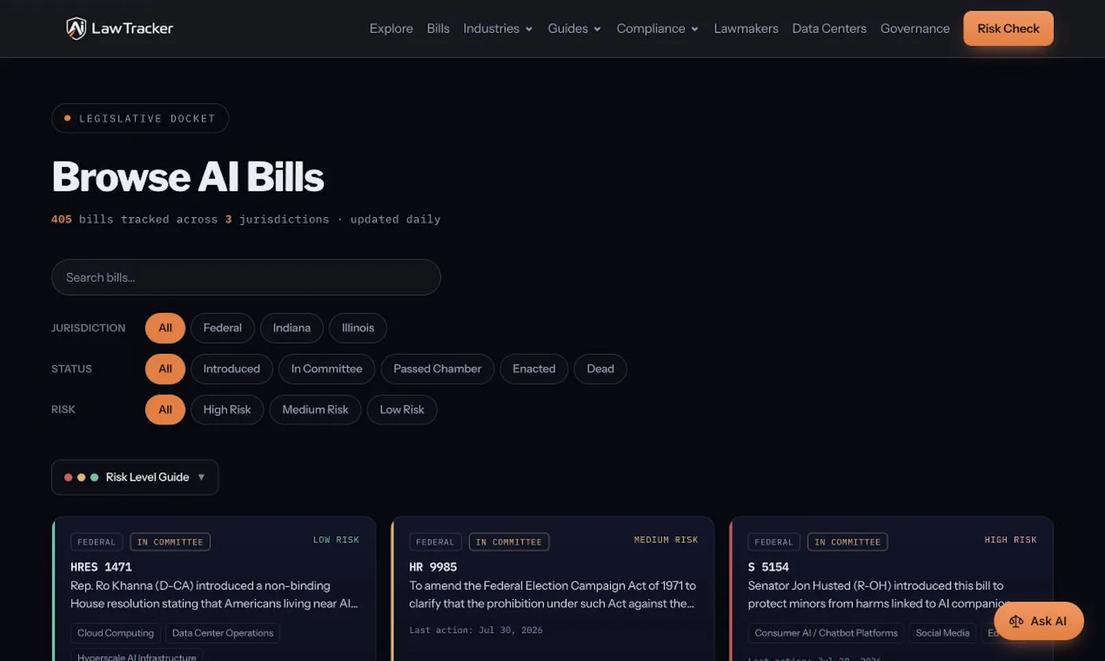 AI Law Tracker screenshot 2