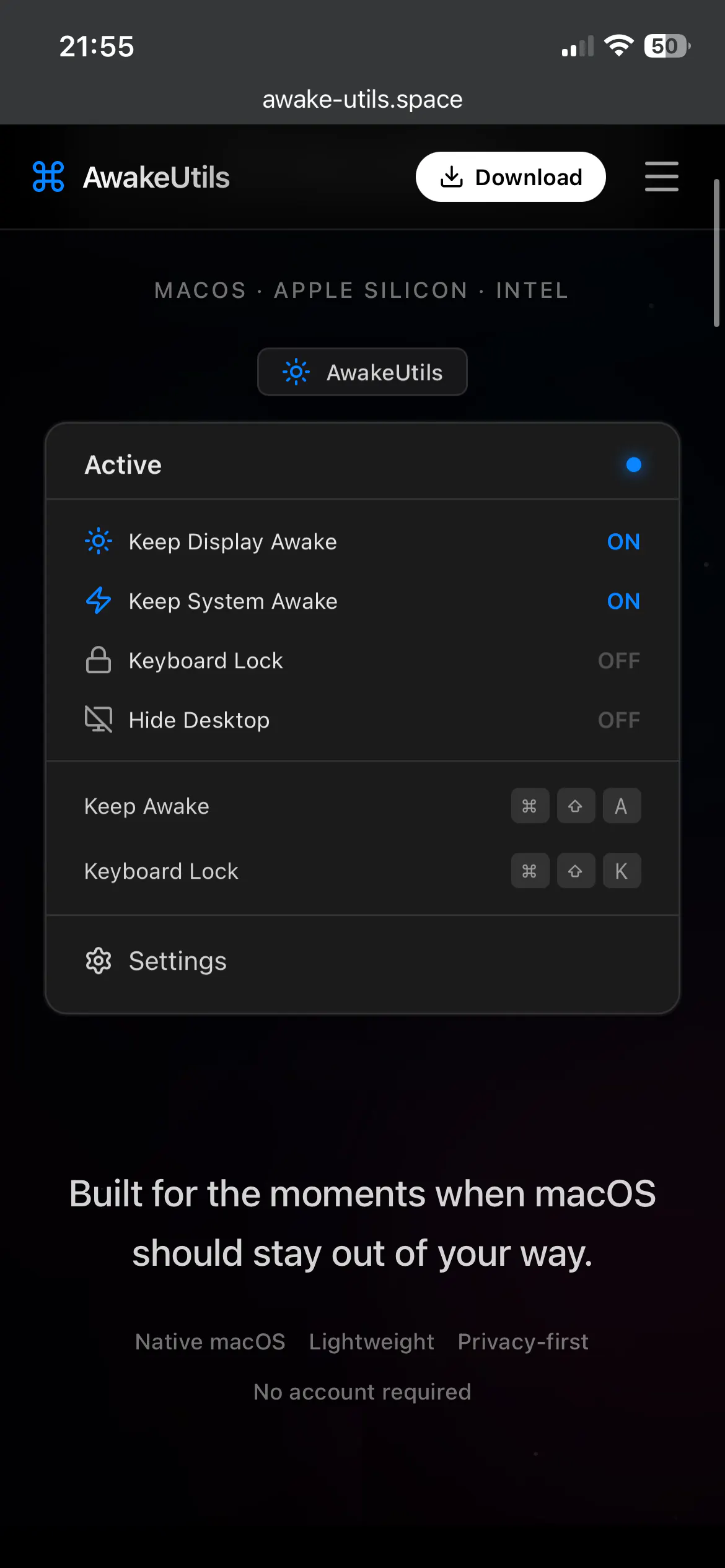 AwakeUtils App gallery image
