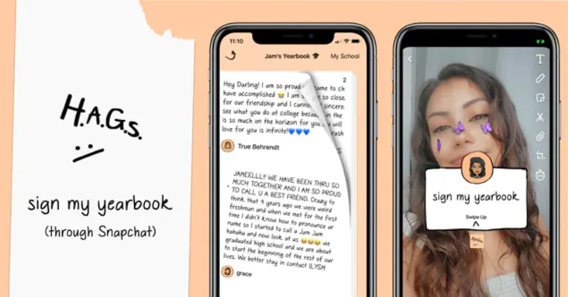 Hags Get Yearbook Signatures On Snapchat Product Hunt Create a fun student profile with favorite subjects and activities. hags get yearbook signatures on