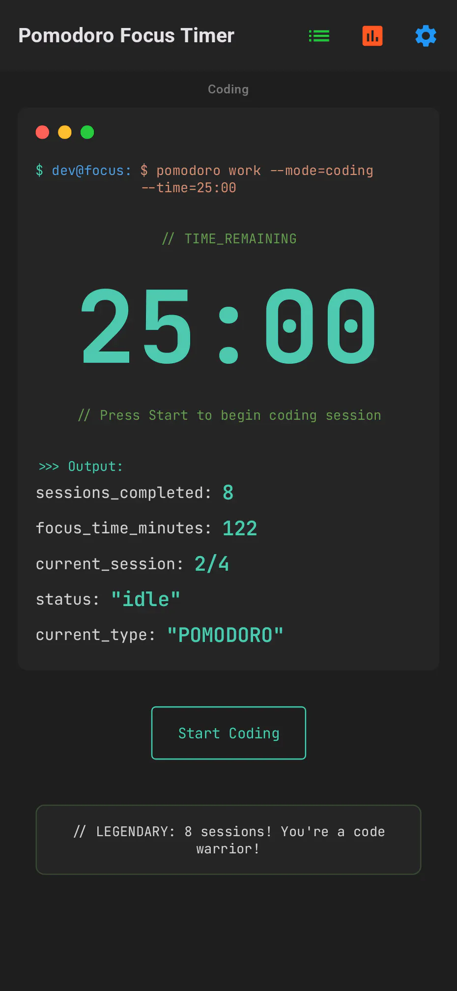 Pomodoro Focus Timer