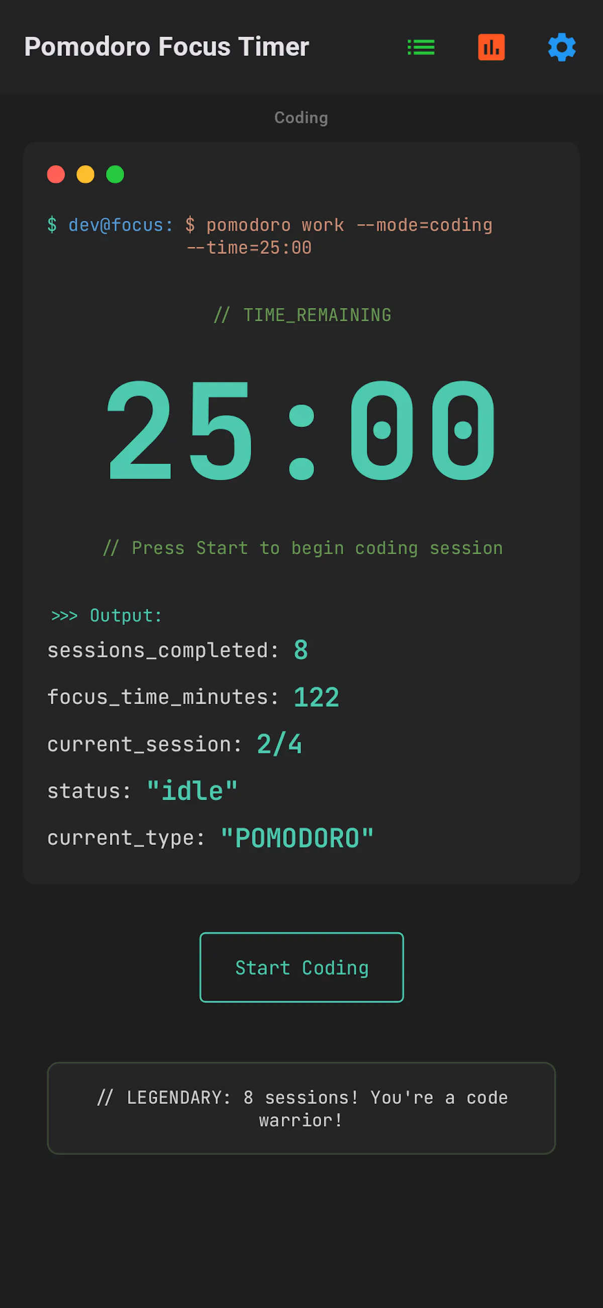 Pomodoro Focus Timer