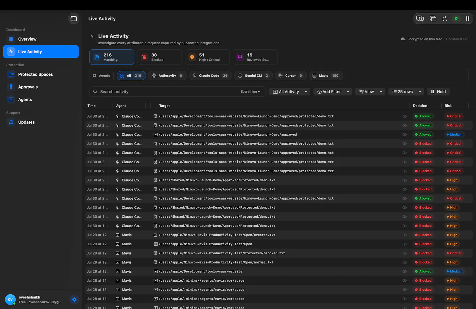 Nimuvo — AI Safety Layer for macOS screenshot 7