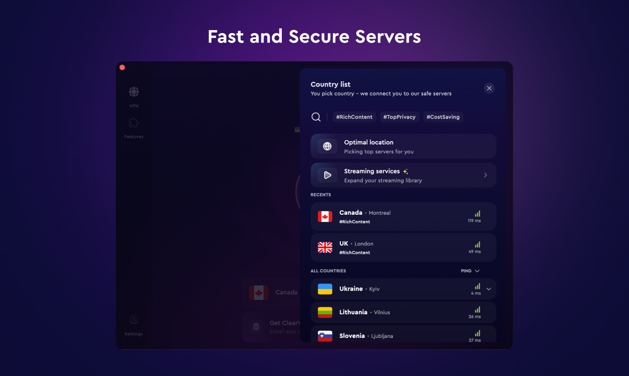 ClearVpn - Secure VPN One Tap для всех ваших онлайн-поездок медиа 3