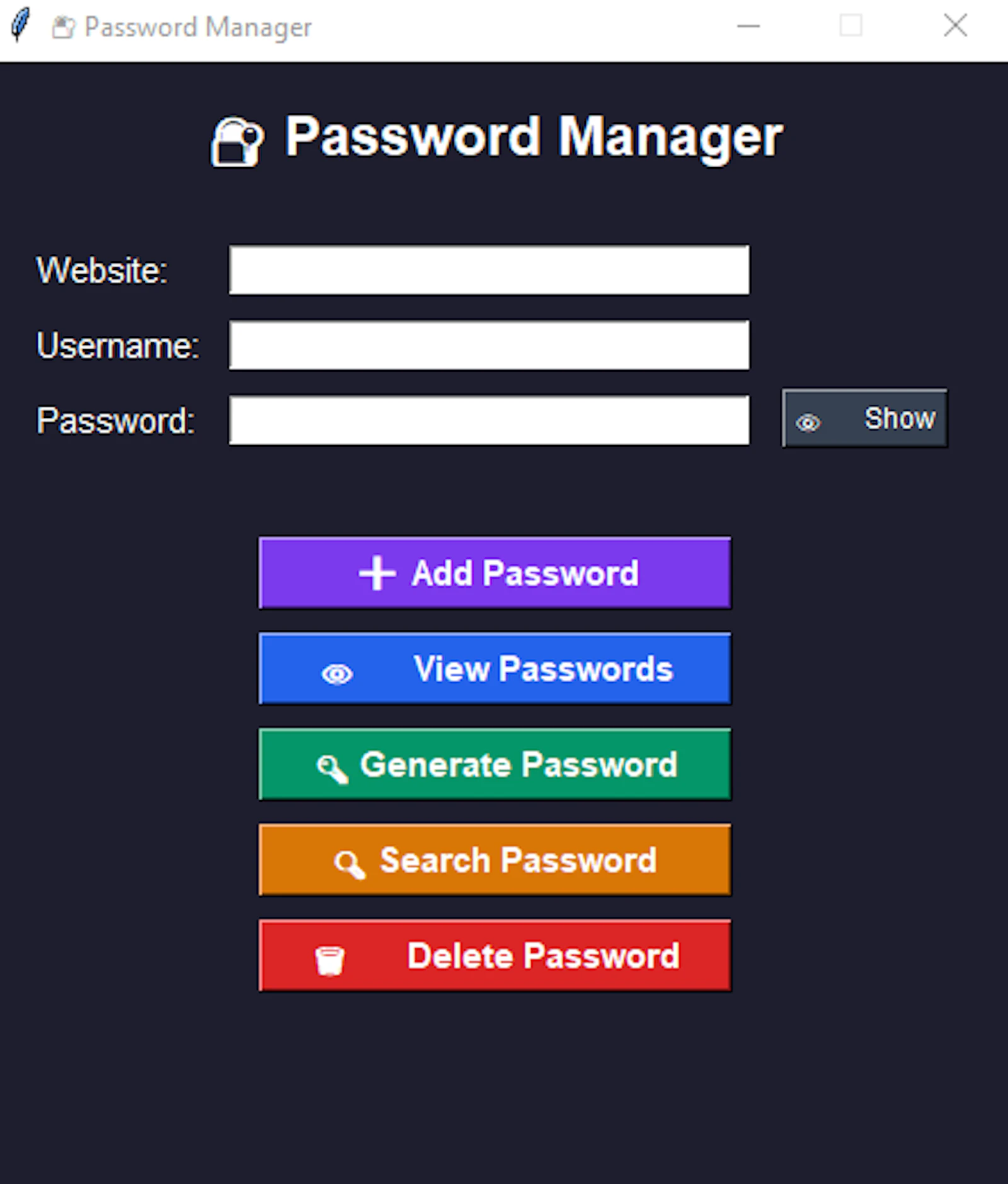 password-manager screenshot 1