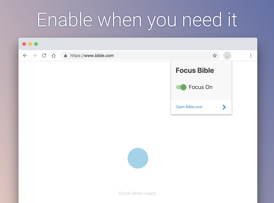 Focus Bible Google Chrome Extension gallery image