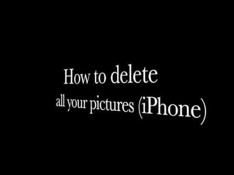 Delete all iPhone pictures without a computer gallery image
