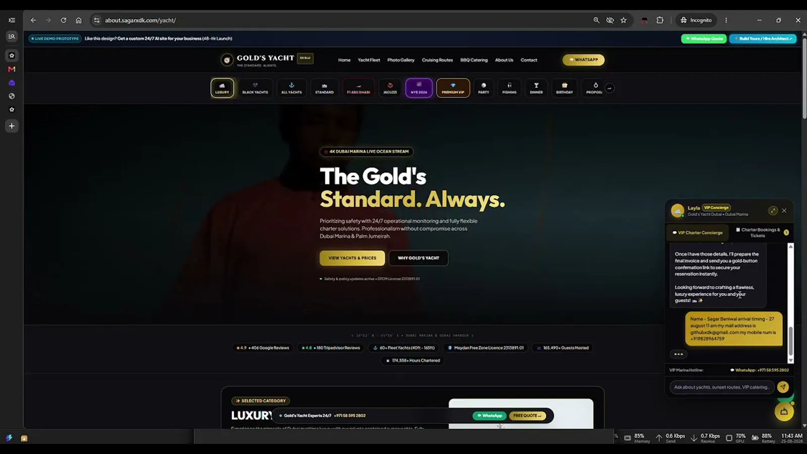 Sagar Beniwal | 3D & AI Concierge screenshot 1 (video preview)
