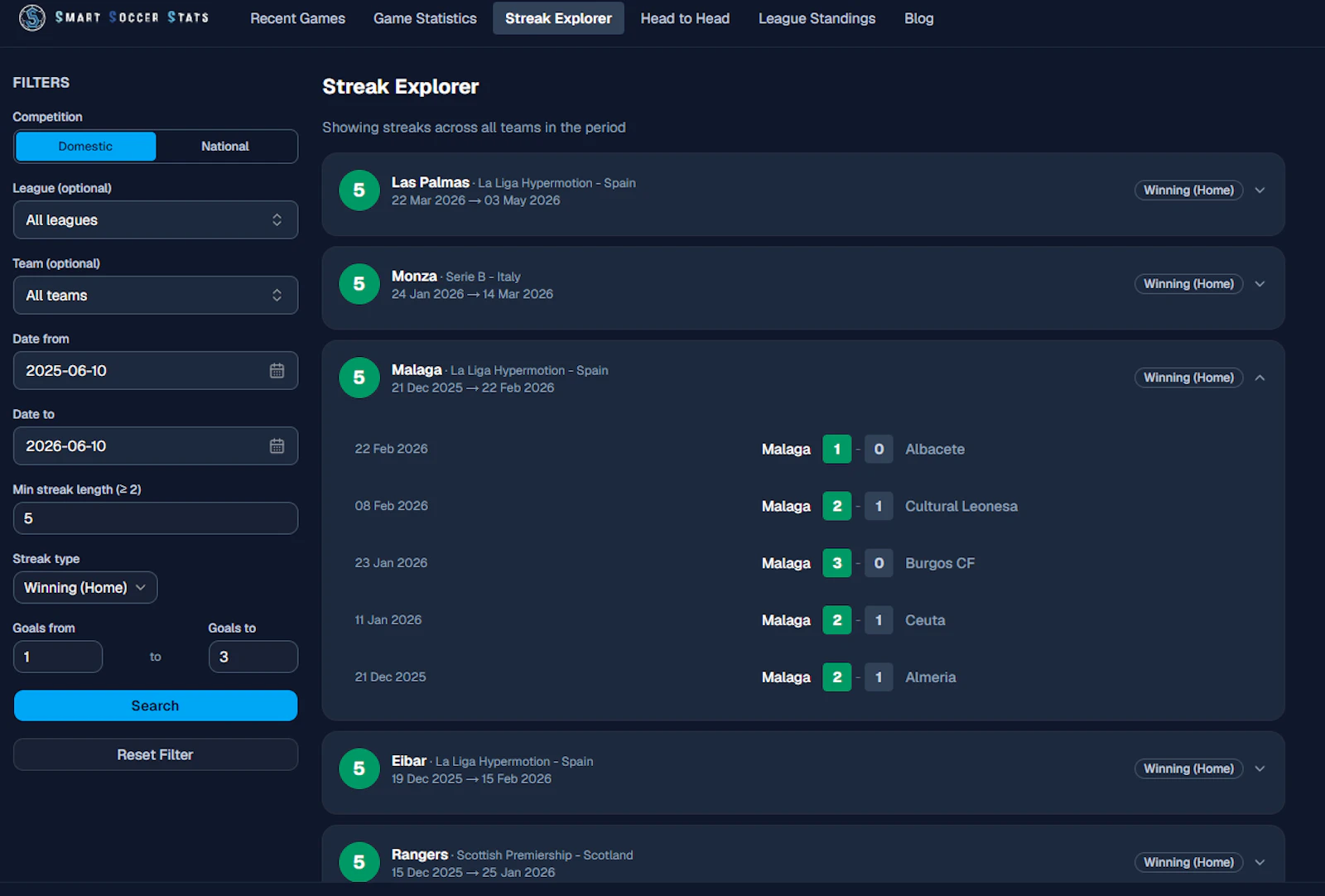 Smart Soccer Stats screenshot 4