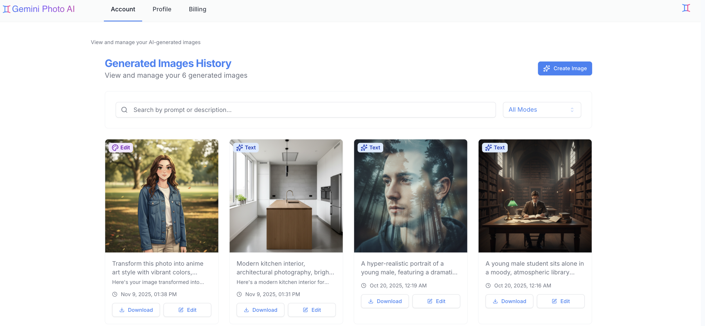 Gemini Photo AI - Main product screenshot demonstrating key features and user interface