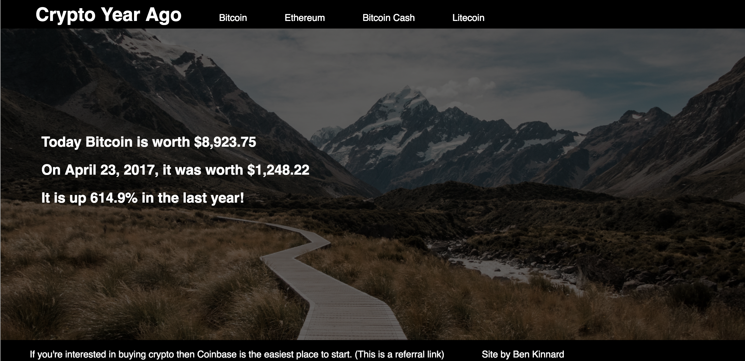 CryptoYearAgo gallery image