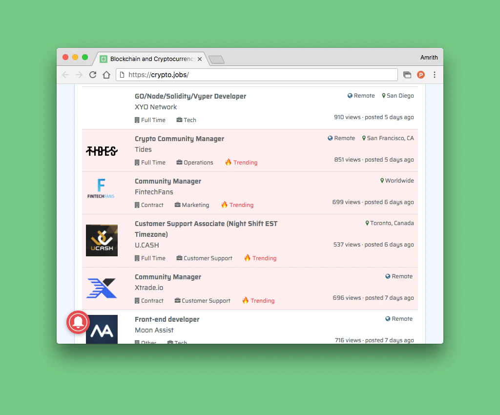 CryptoJobs: Blockchain and Cryptocurrency Jobs | Product Hunt