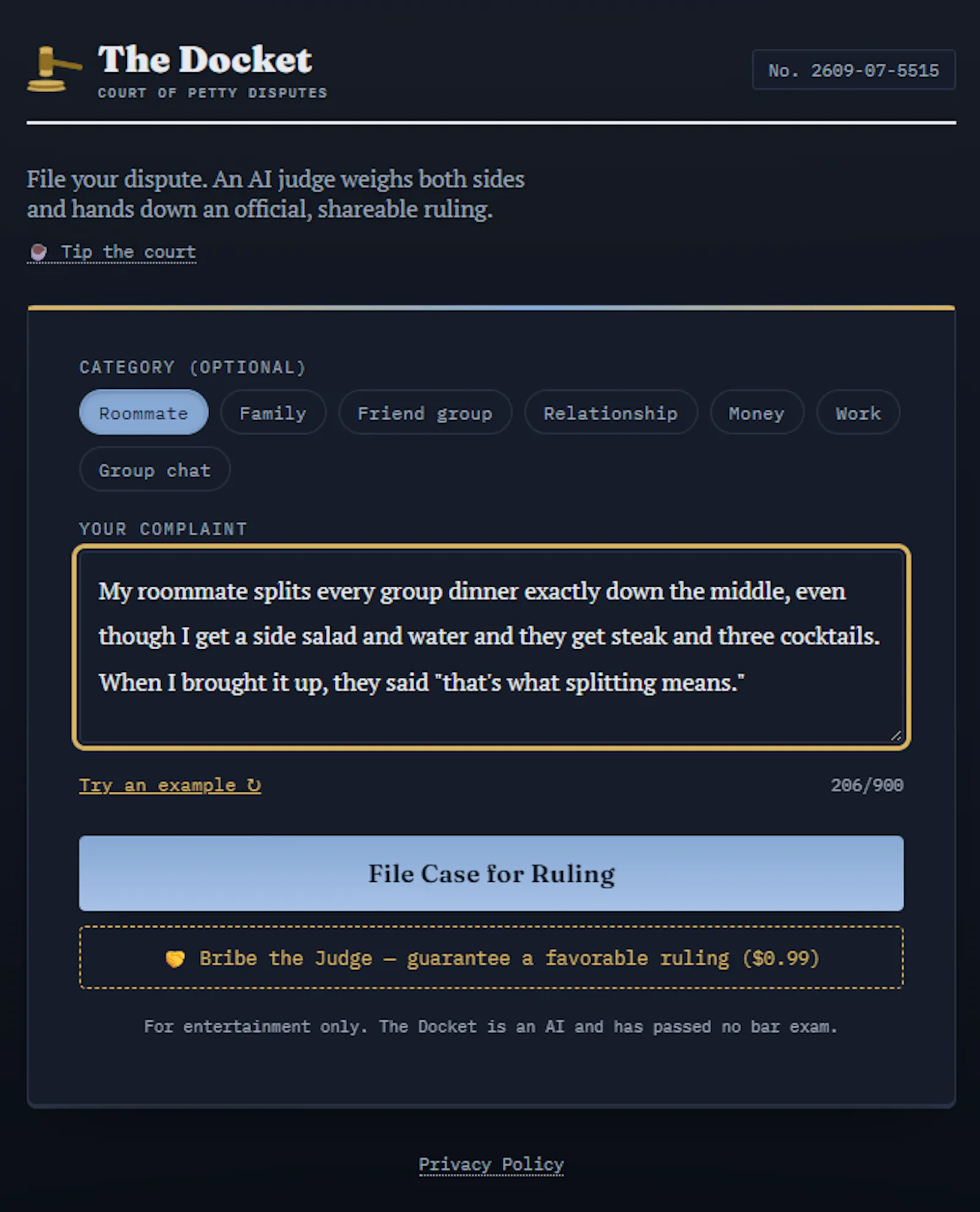 The Docket screenshot 1