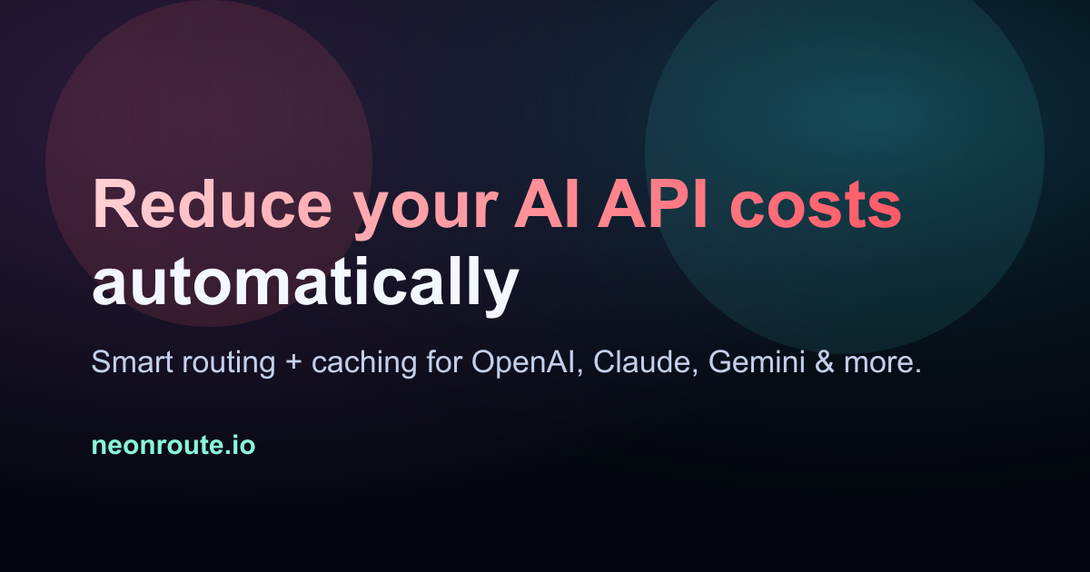 NeonRoute - Main product screenshot demonstrating key features and user interface