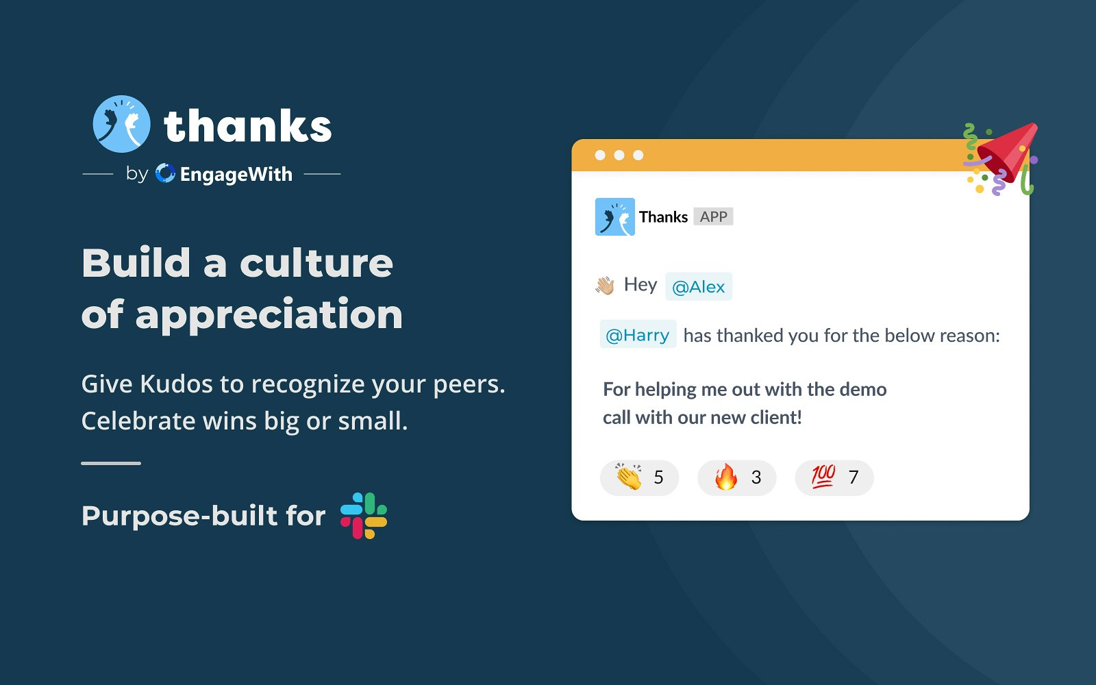 Aplicación de gracias por Slack media 1