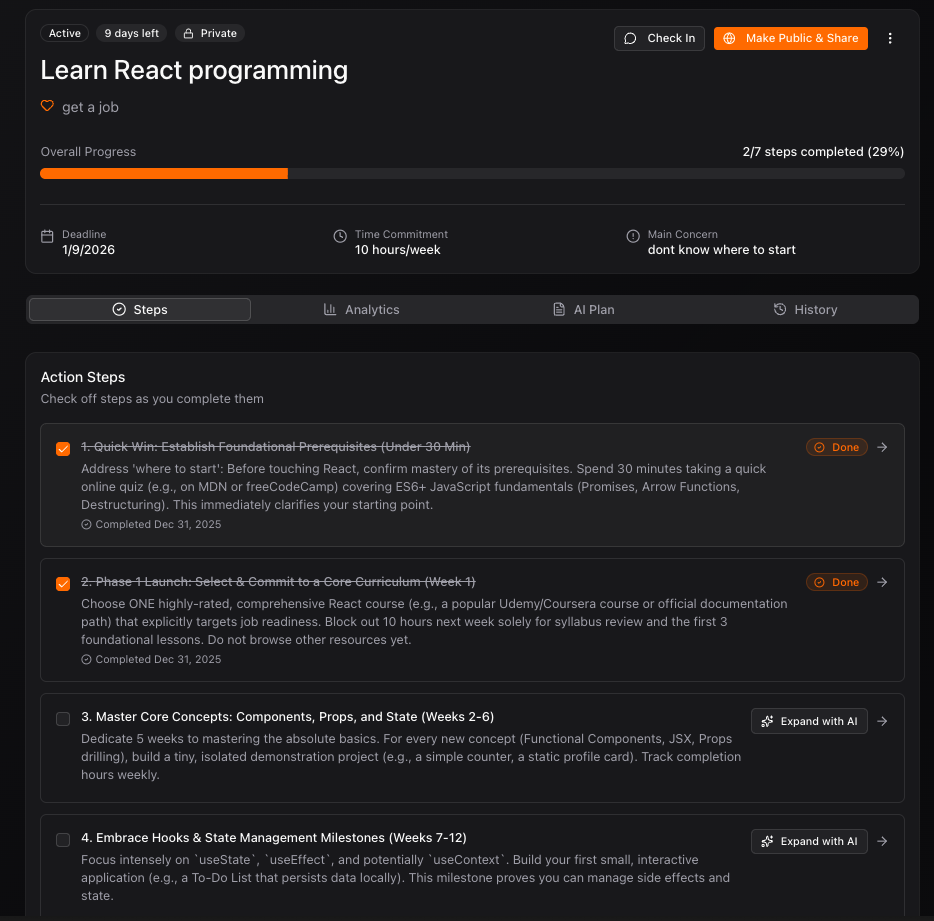 GoalPlanner gallery image