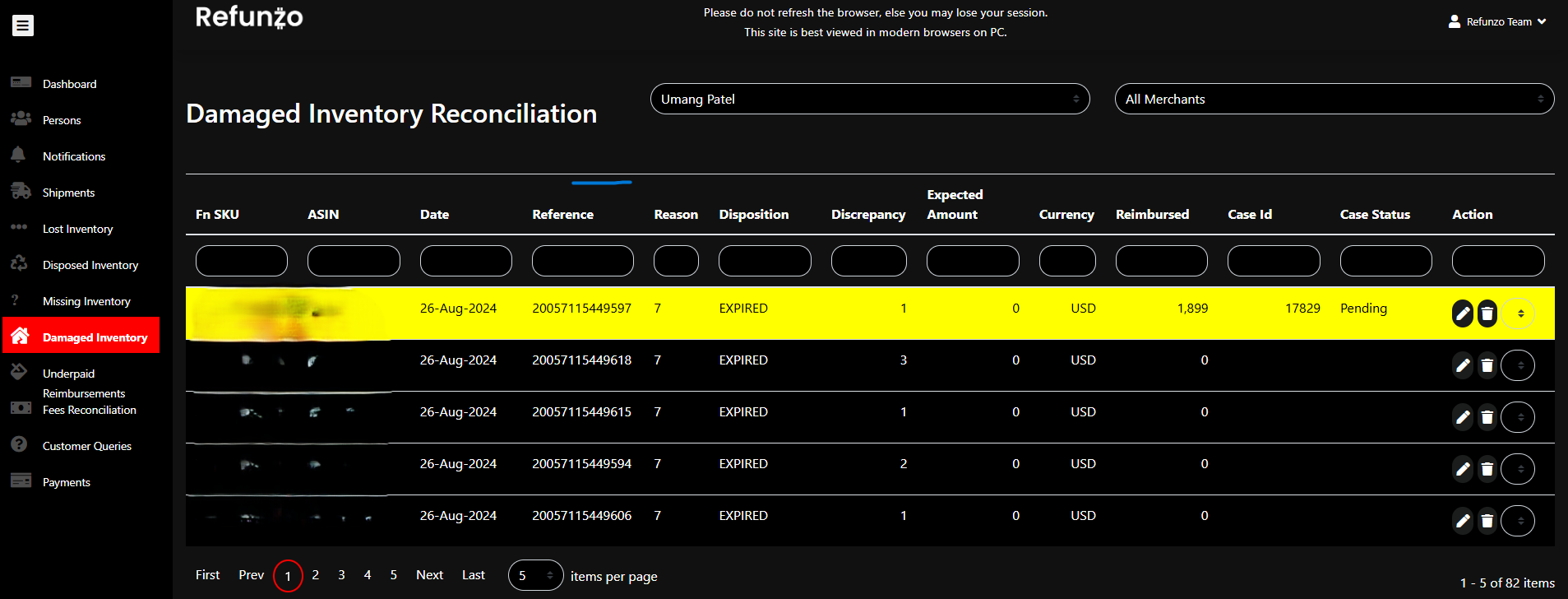 FBA Reimbursements Tool gallery image