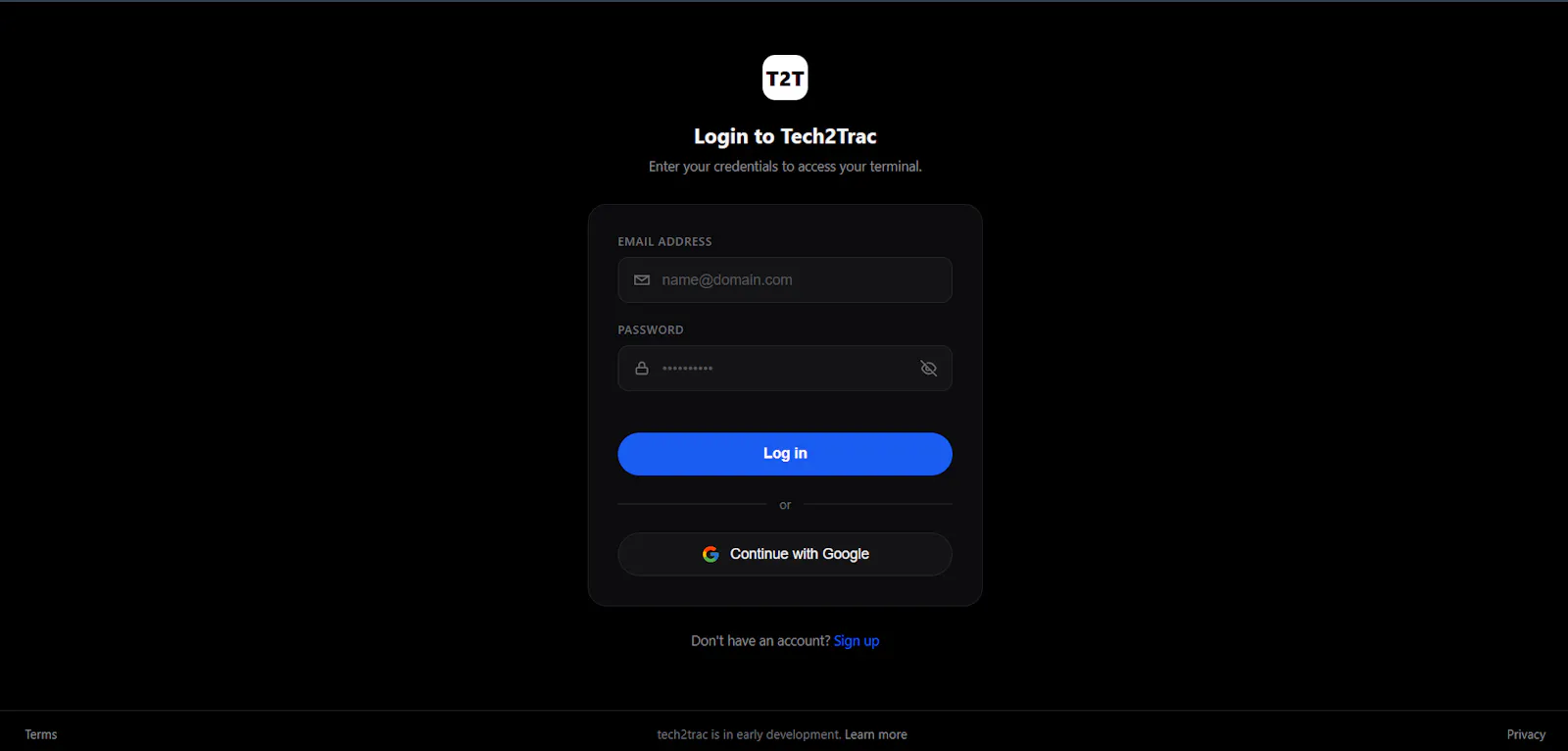 Tech2Trac screenshot 1