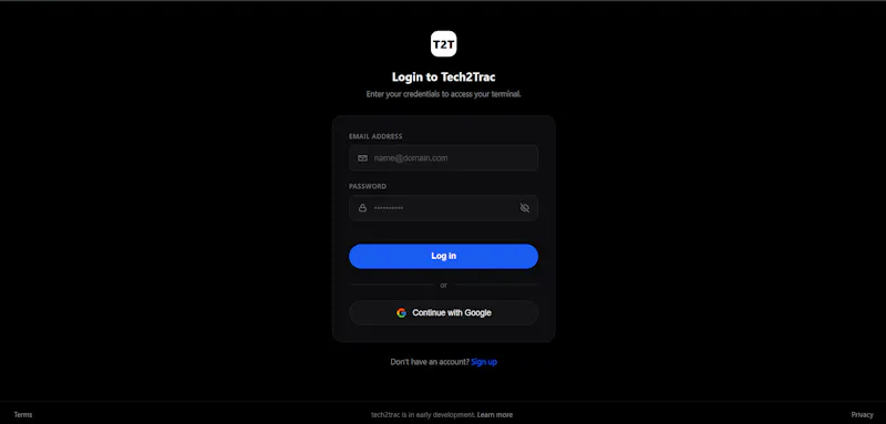Tech2Trac screenshot 1