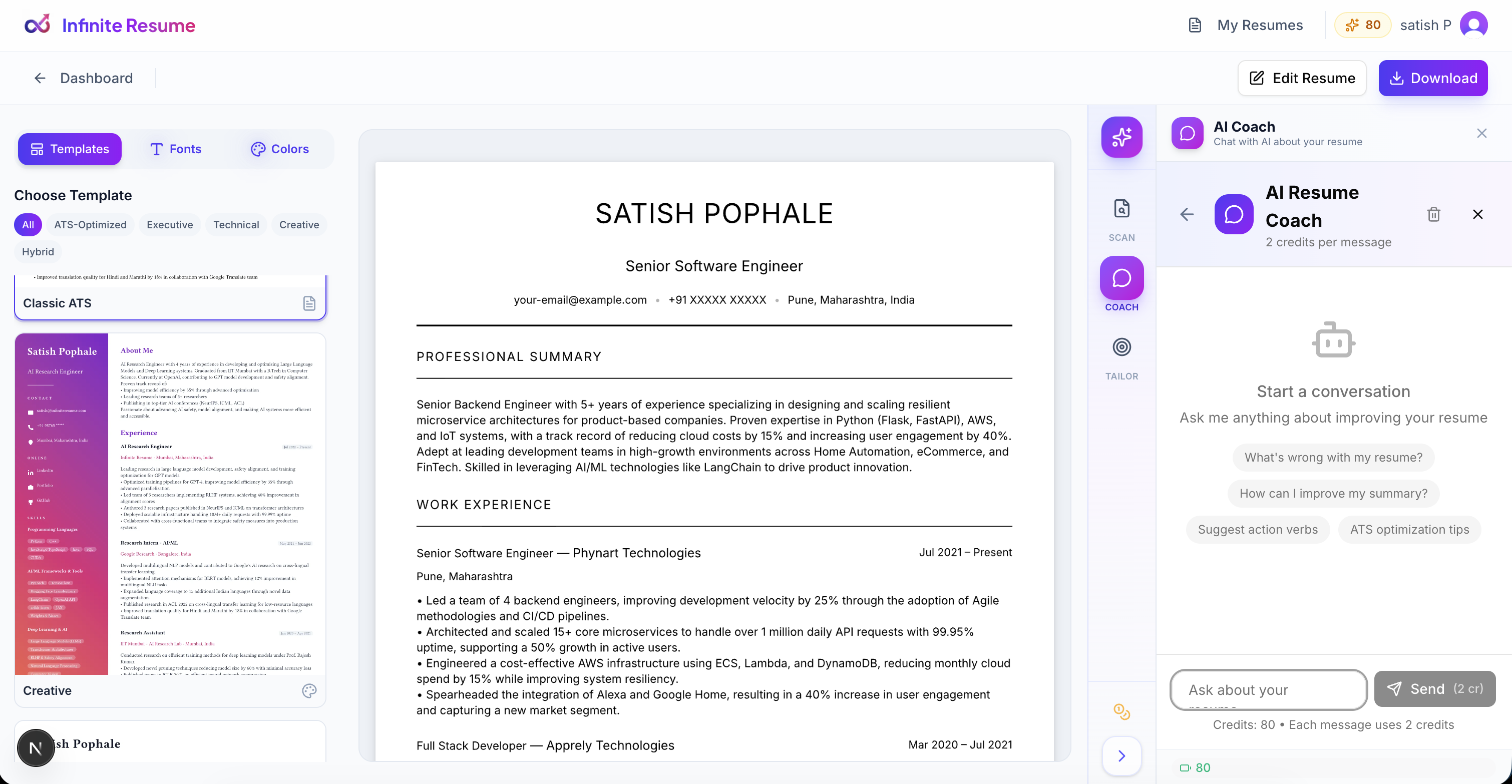 Infinite Resume gallery image