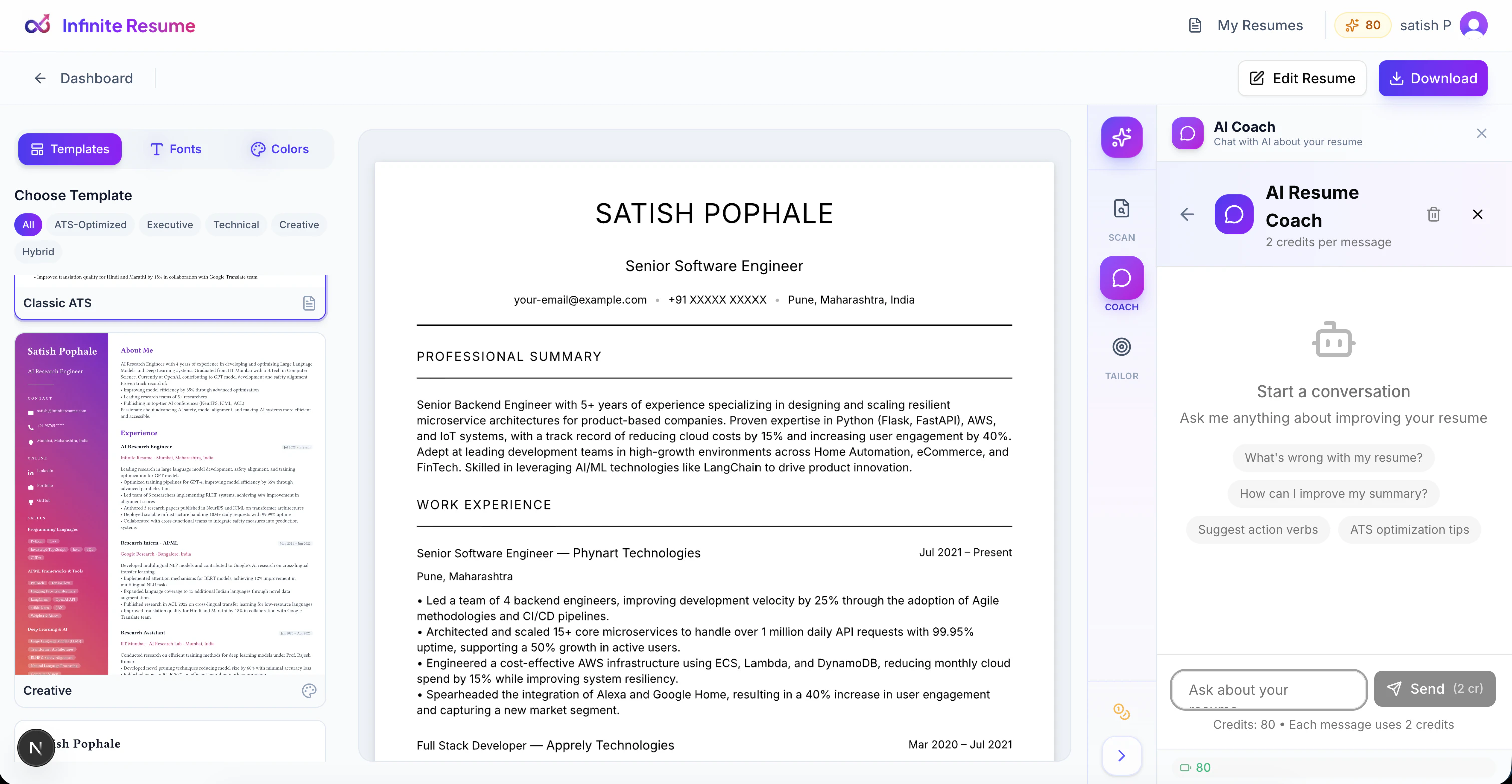 Infinite Resume screenshot 6