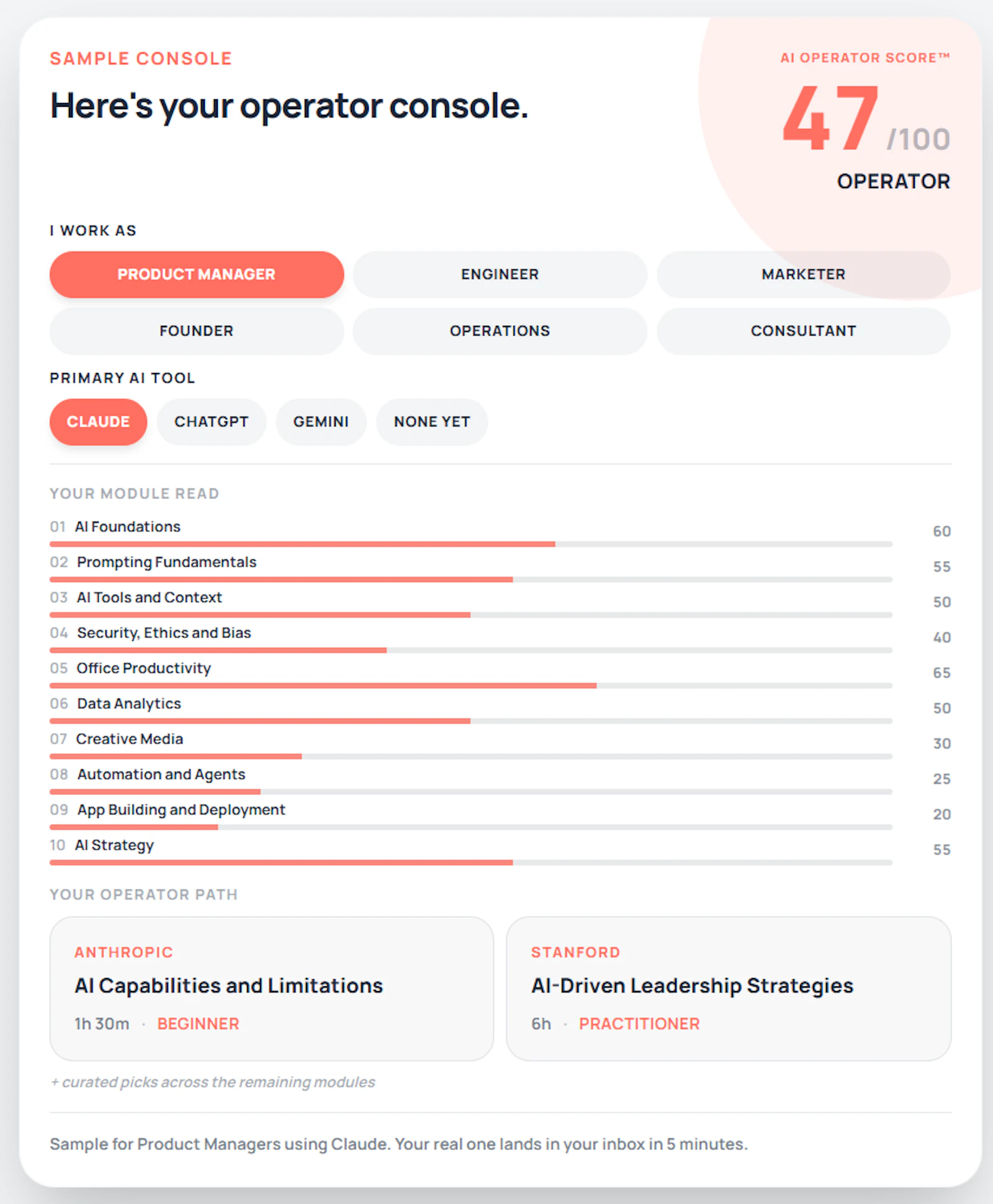 PeraByte Labs AI Operator Score screenshot 3