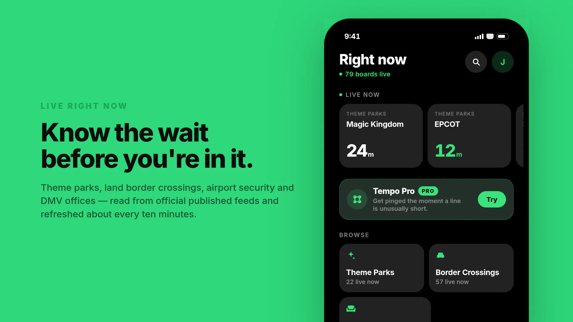 Tempo — Live Wait Times gallery image