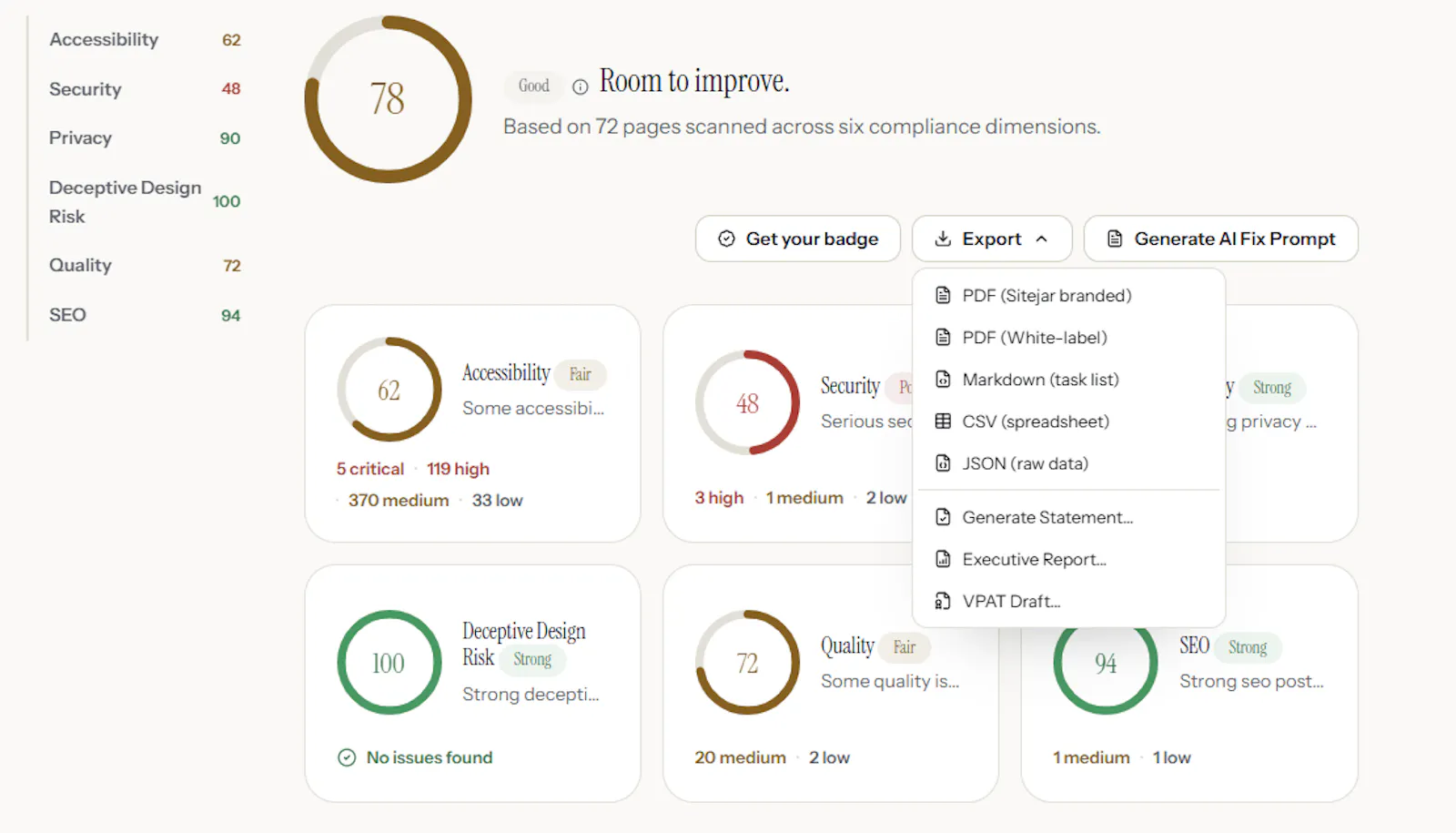Sitejar screenshot 2