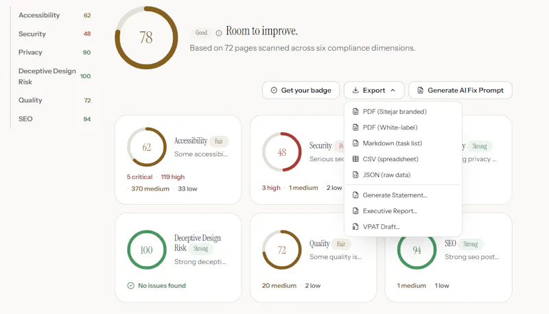Sitejar screenshot 2