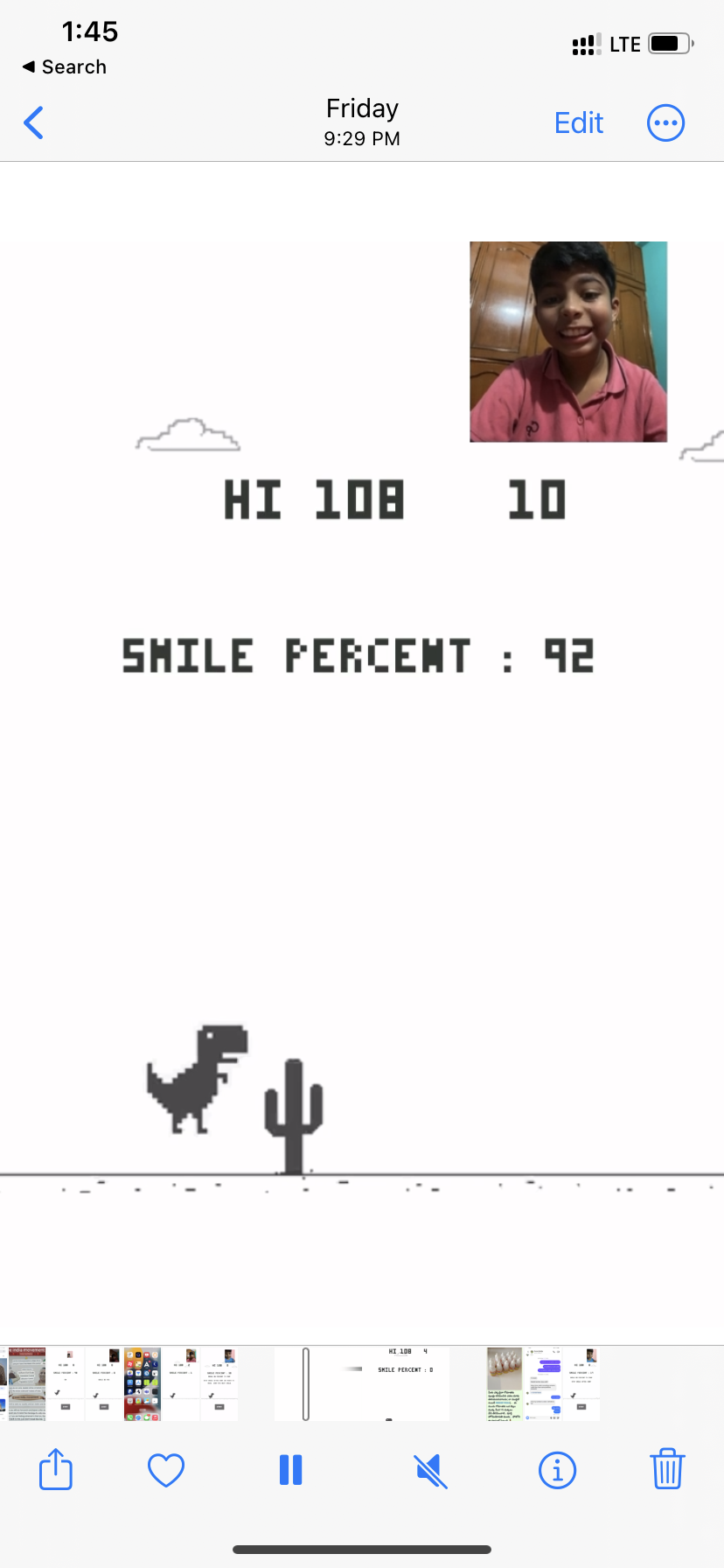 Media IOS Smile Detection Chrome Dino Game - IOS Smile Detection Chrome Dino Game.Bermain dengan senyuman 3