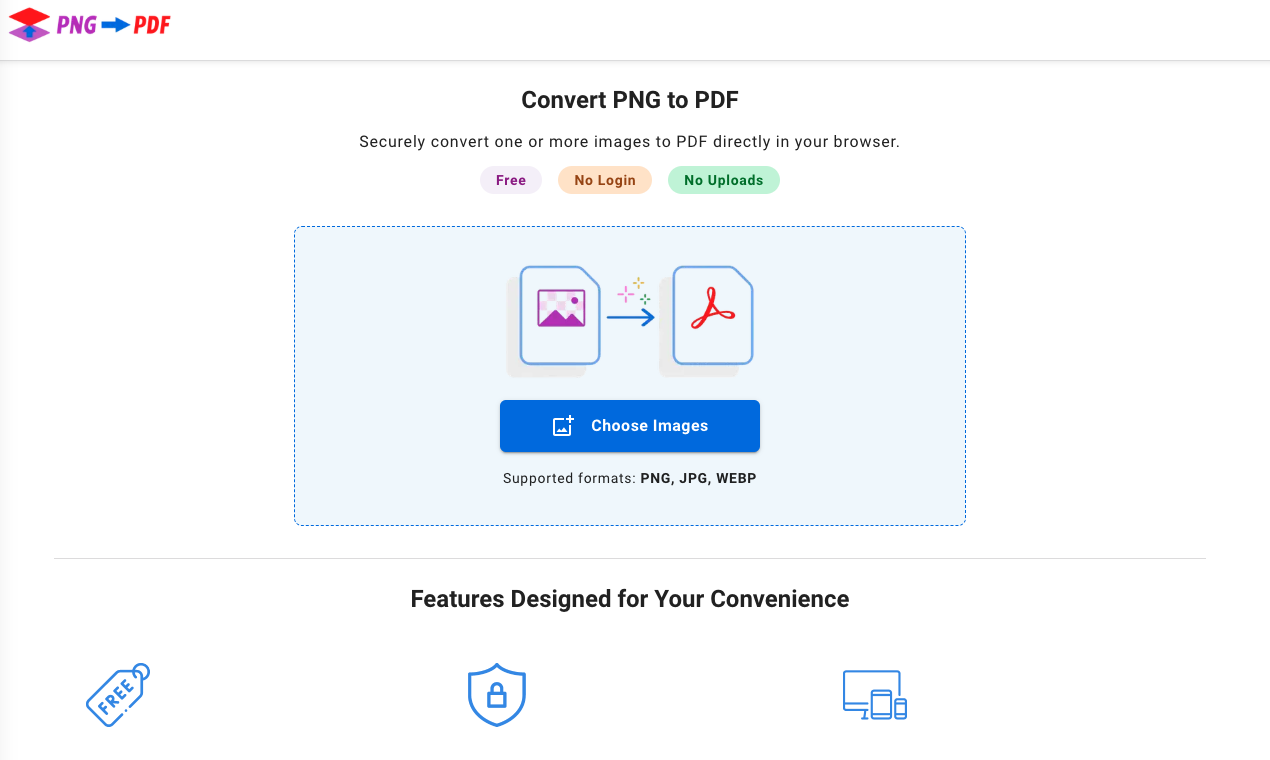 Convert PNG to PDF gallery image
