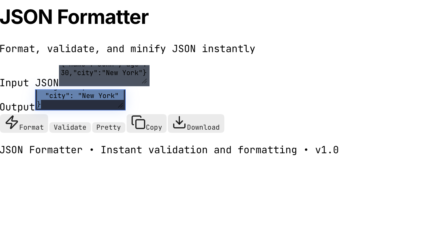 JSON Formatter gallery image