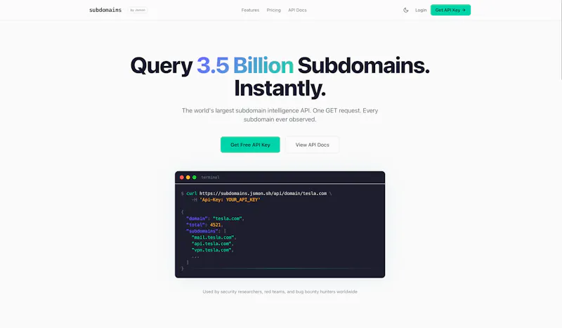 Subdomains by Jsmon screenshot 1