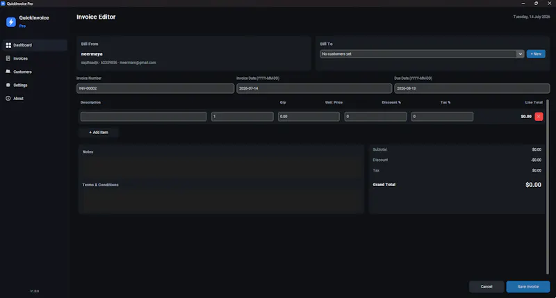 QuickInvoice Pro screenshot 4