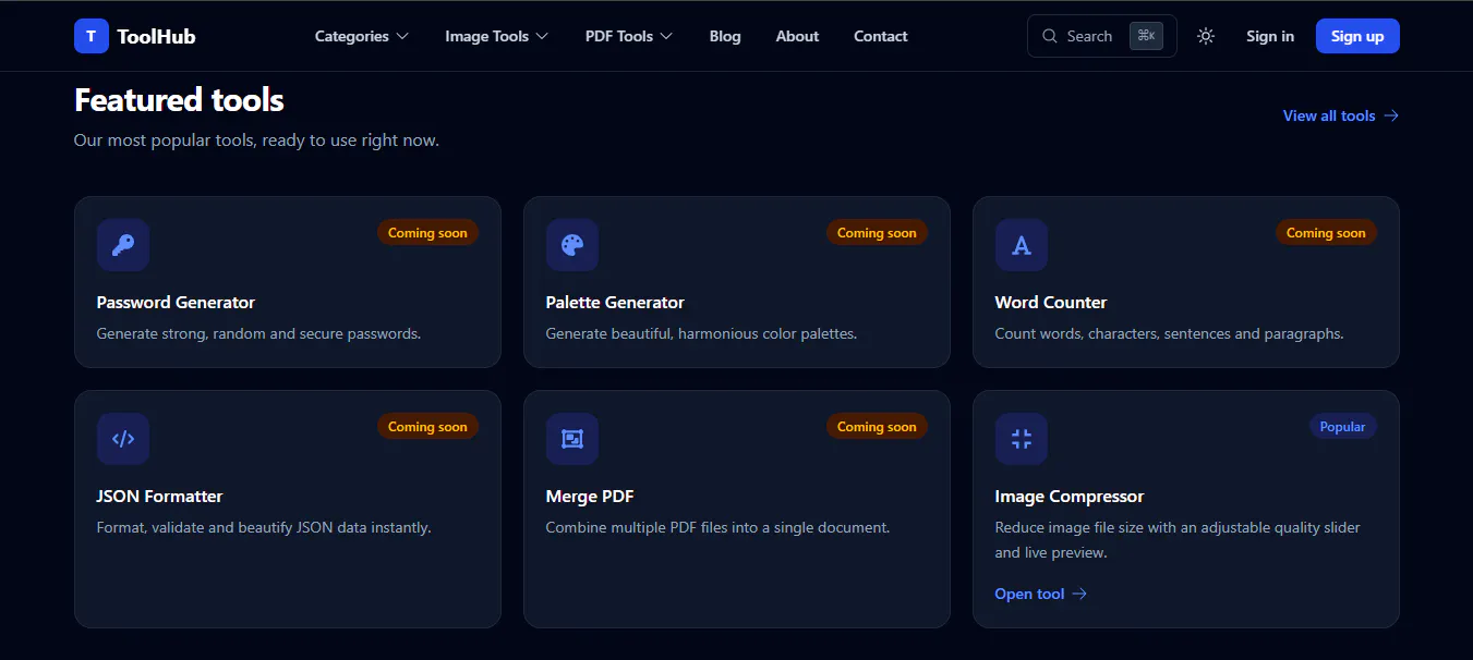 ToolHub-Free Online Tools for PDFs&More gallery image