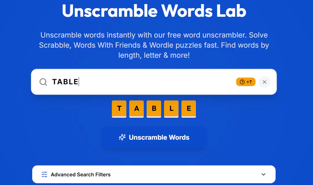Unscramble Words Lab gallery image
