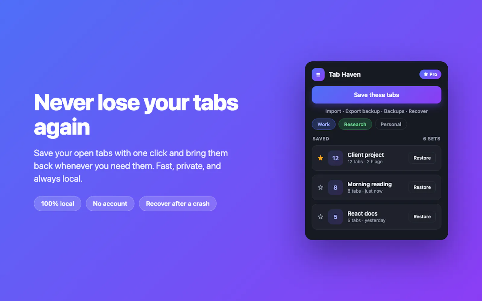 Tab Haven screenshot 1
