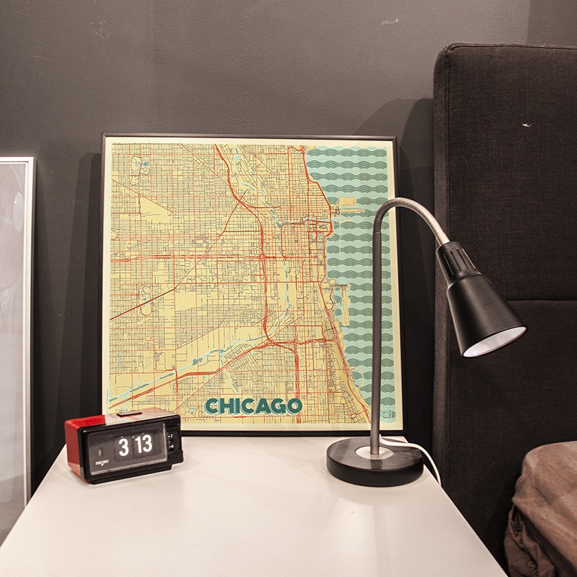 City Map Retro Posters Image