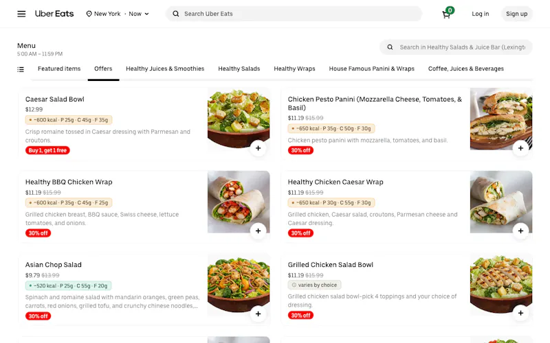 Calorie Tracker for Uber Eats screenshot 1