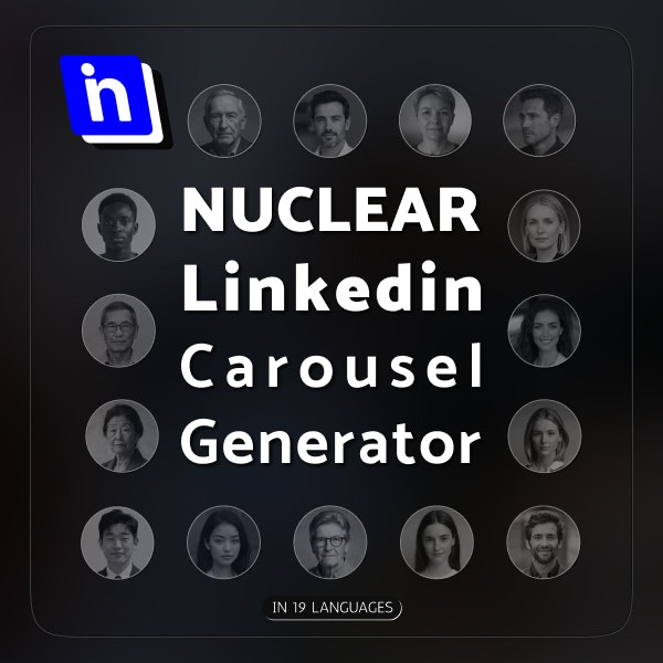Nuclear LinkedIn Carousel Engine  - Product Hunt launch logo