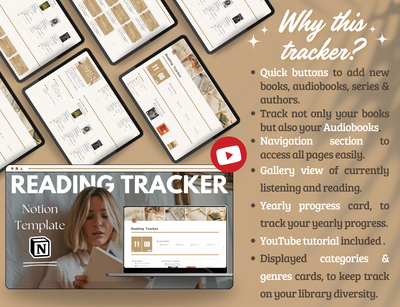 Notion reading tracker gallery image