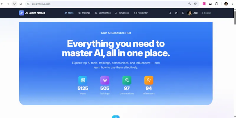 AI Learn Nexus- A Curated AI Hub screenshot 1