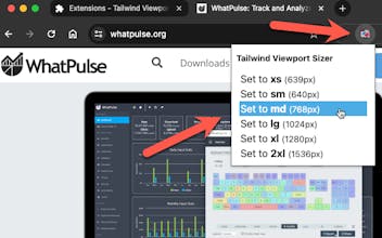Tailwind CSS Viewport Sizer gallery image