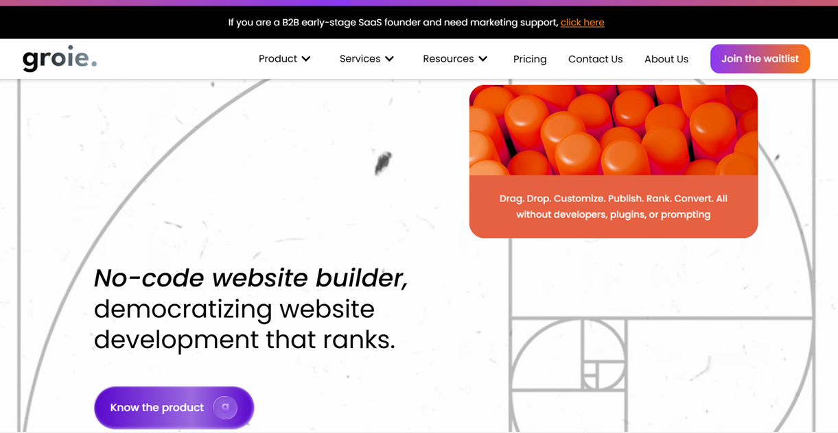 Groie - No-code website builder gallery image