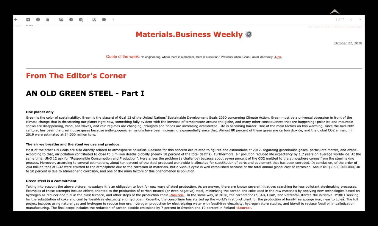 Materials Business Newsletter gallery image