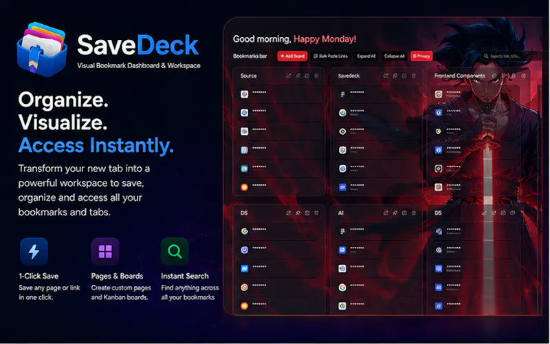 SaveDeck — Visual Bookmark Dashboard screenshot 5