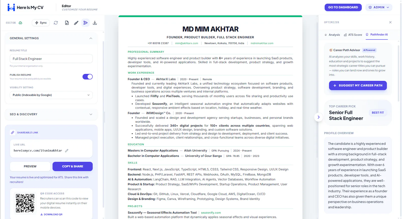 Here Is My CV screenshot 5