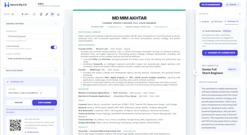 Here Is My CV screenshot 5