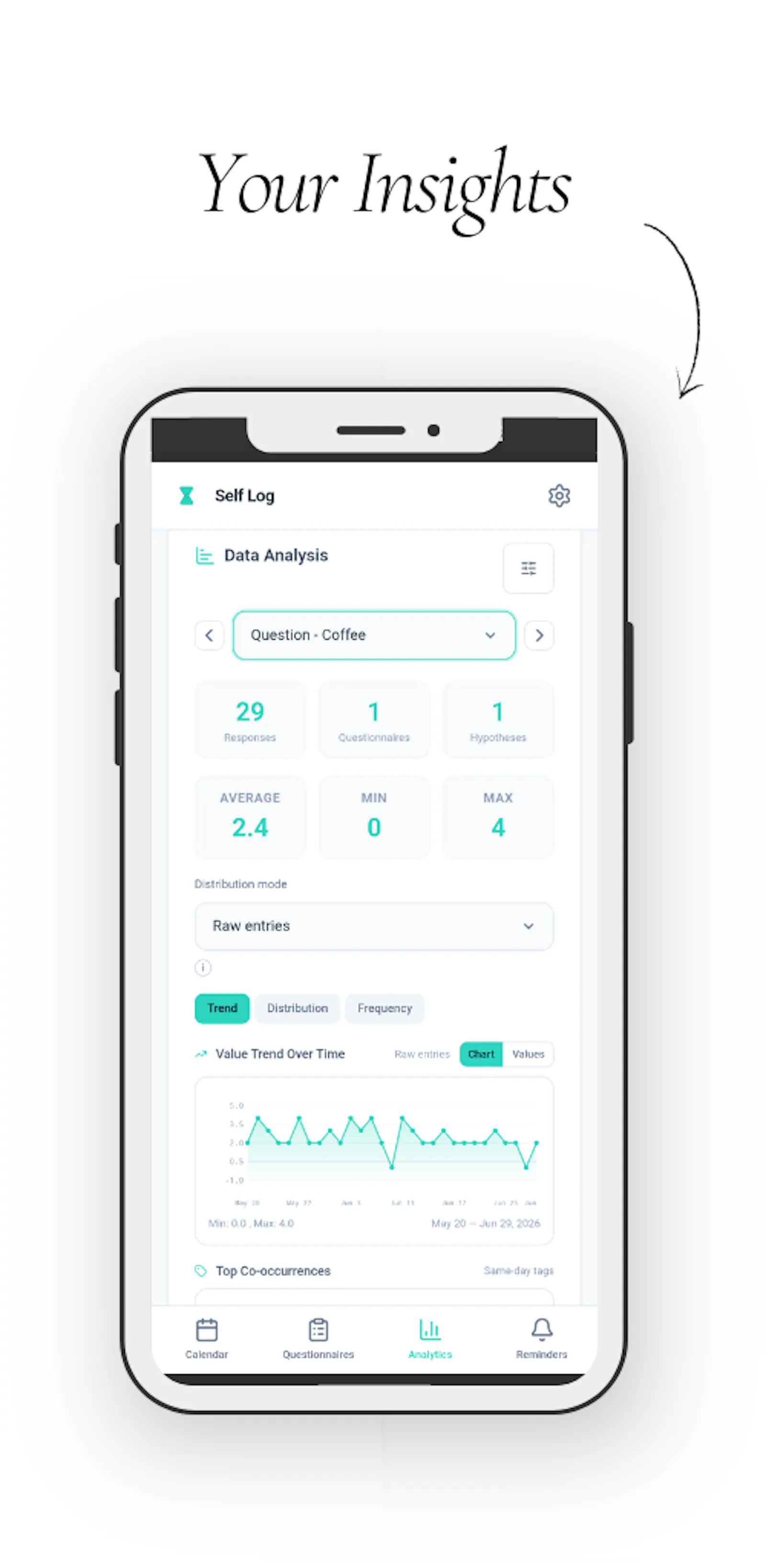 Self Log screenshot 2