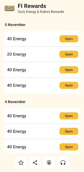 FI Rewards - Daily Energy Link - Screenshot 2 showing product features and functionality