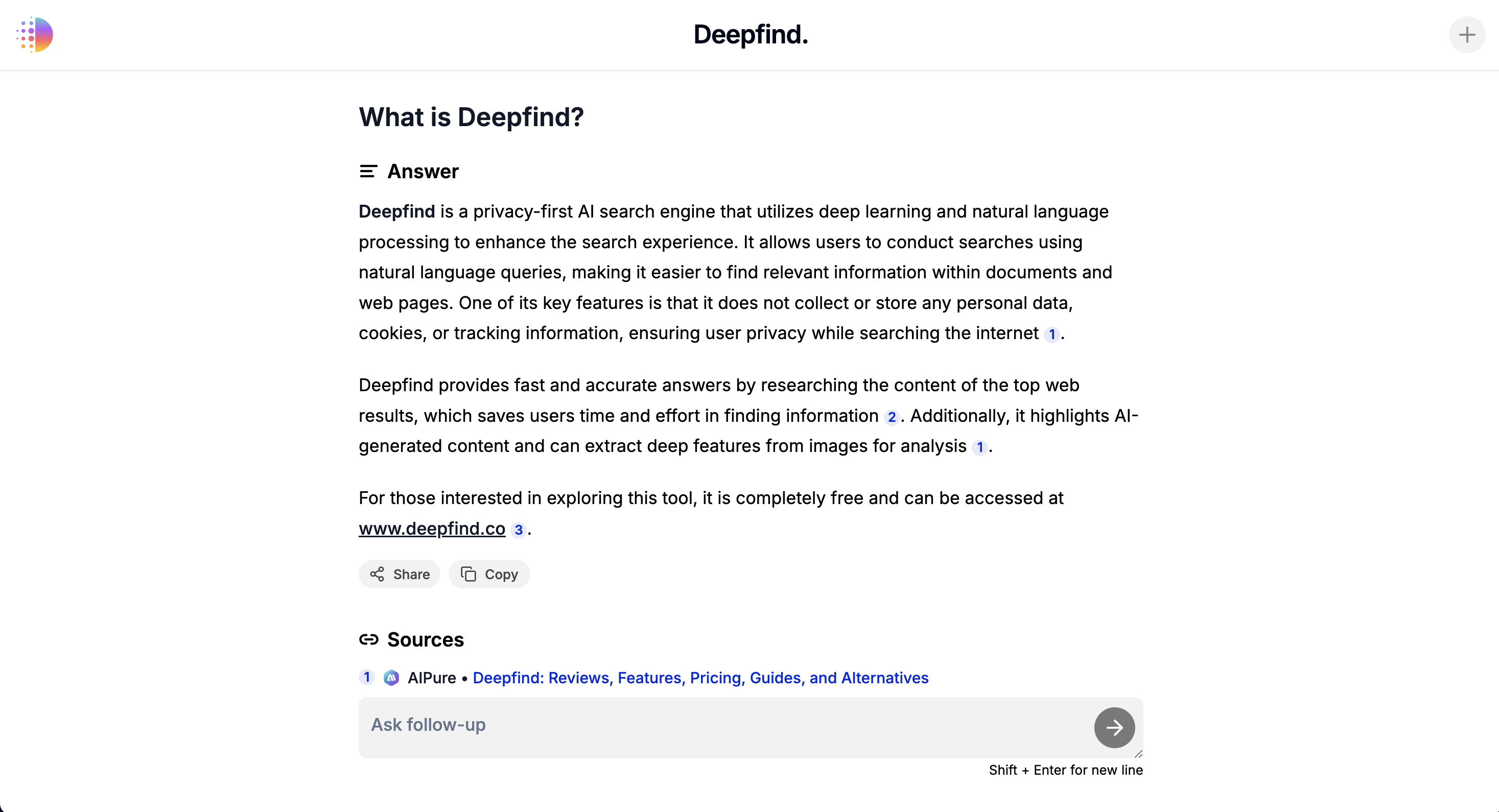 Média Deepfind. 3